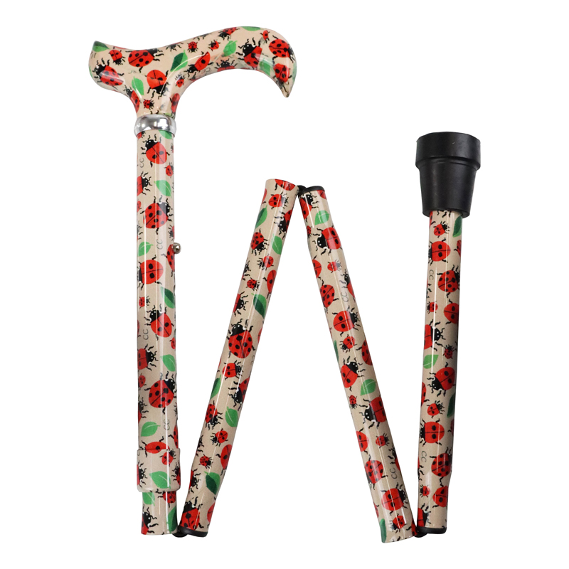 Ladybirds Pattern Folding Walking Stick