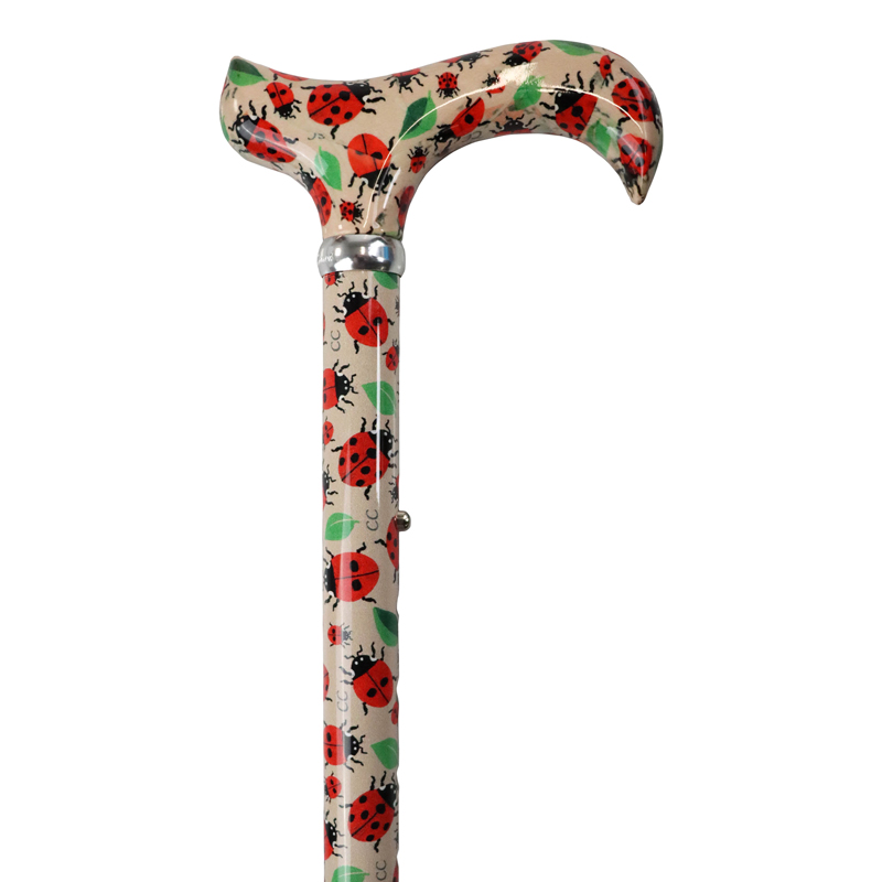 Ladybirds Pattern Folding Walking Stick