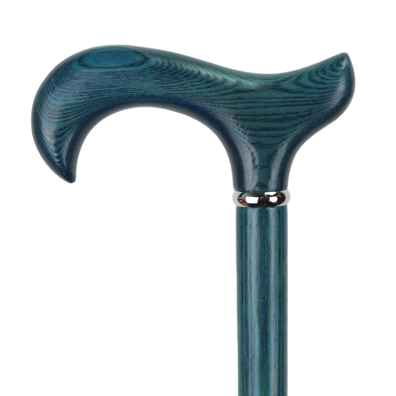 Blue Derby-handle Walking Stick - Walkingsticks.co.uk