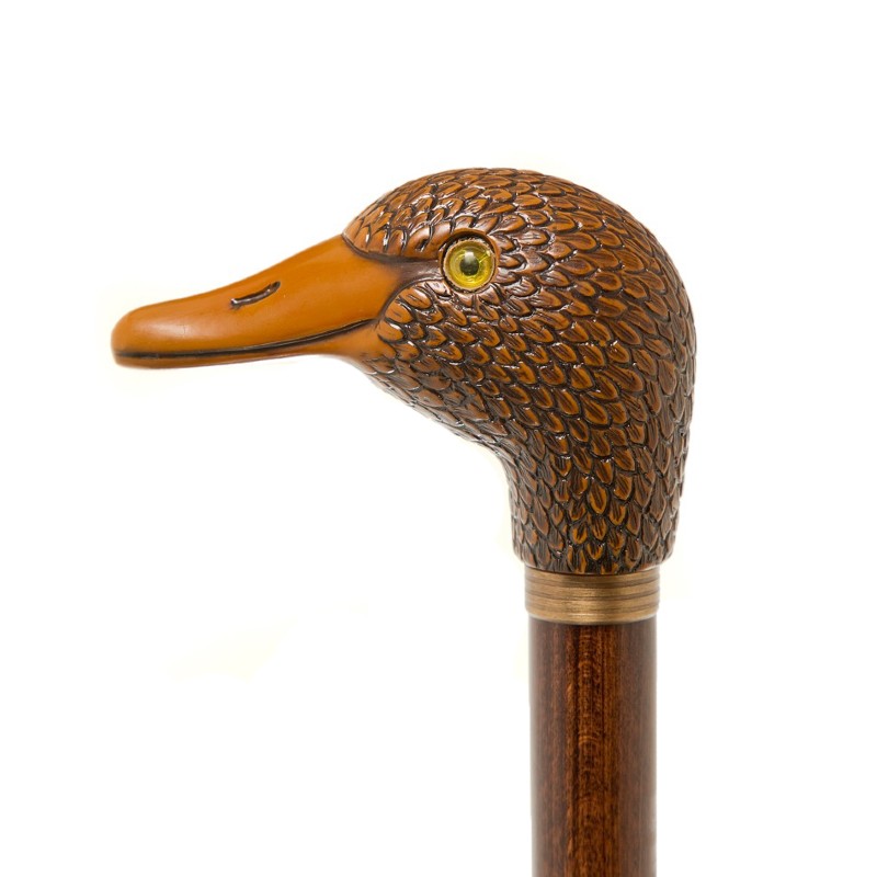 Beech Wood Duck Head Walking Stick - WalkingSticks.co.uk