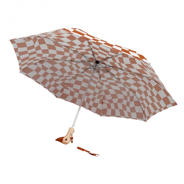 Original Duckhead Folding Eco Umbrella (Peanut Butter Checkers)