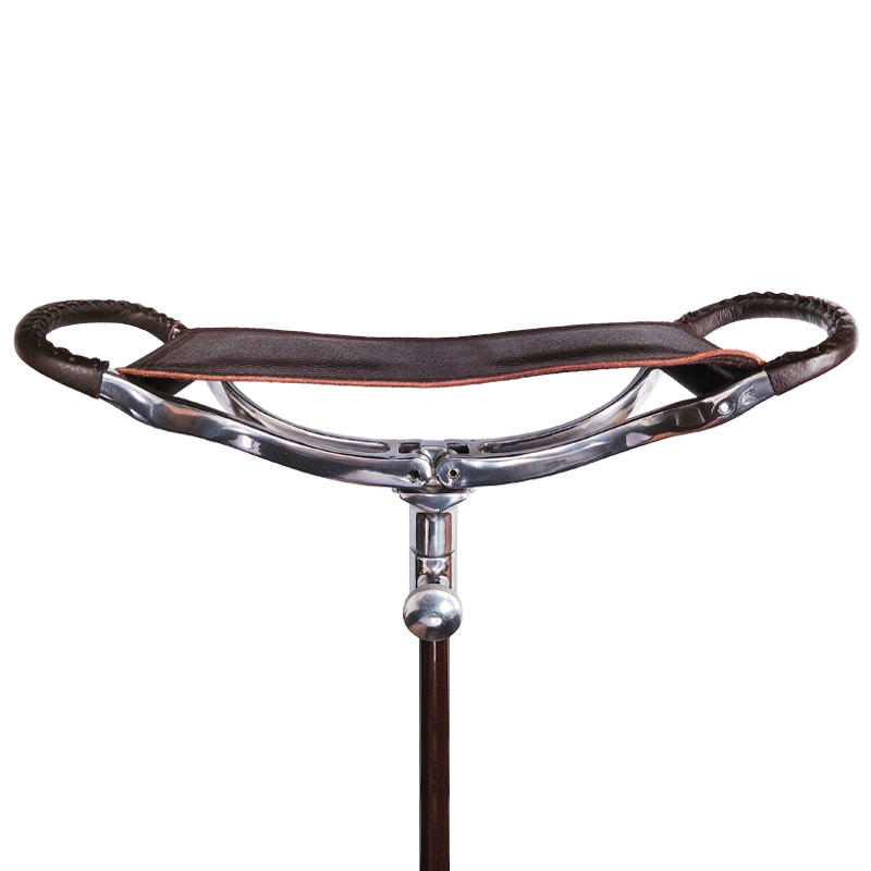 Adjustable Brown Shooting Stick Seat - WalkingSticks.co.uk