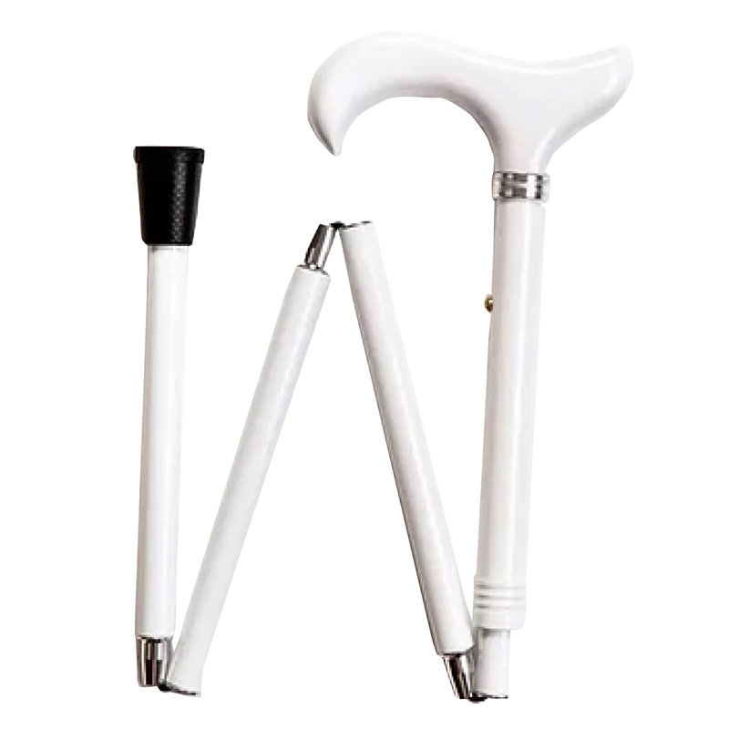 Derby Height Adjustable Folding White Cane for the Blind