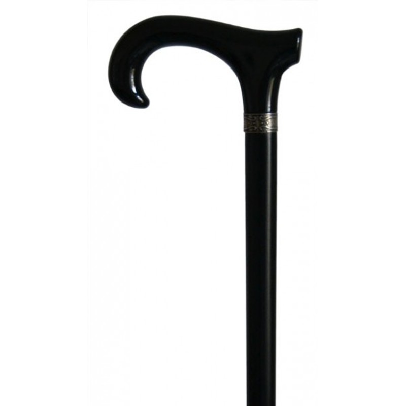 Finna Black Beech Wood Walking Stick with Injected Derby Handle