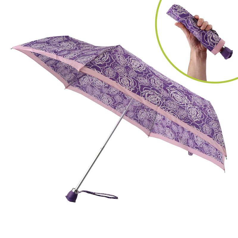 Fulton Curio 2 UV Folding Umbrella (Sketchy Rose)