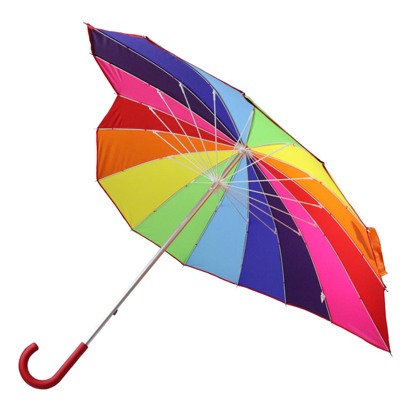 Fulton Rainbow Heart Umbrella with Crook Handle