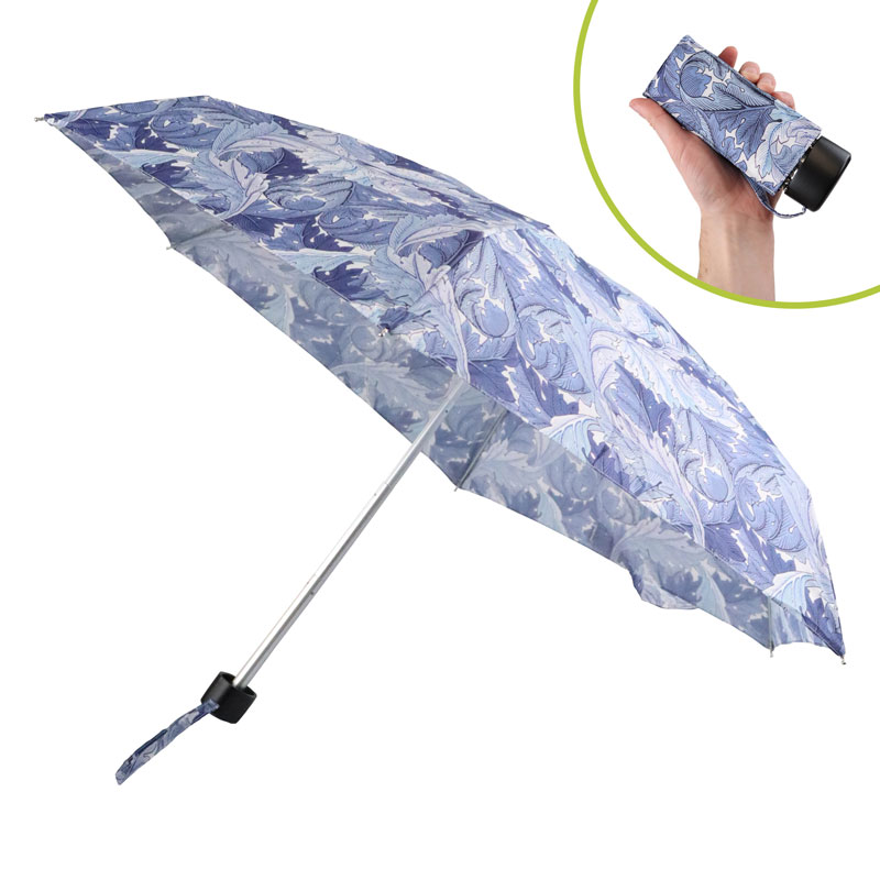 Fulton Tiny-2 Morris and Co. Compact UV Umbrella (Acanthus Woad)