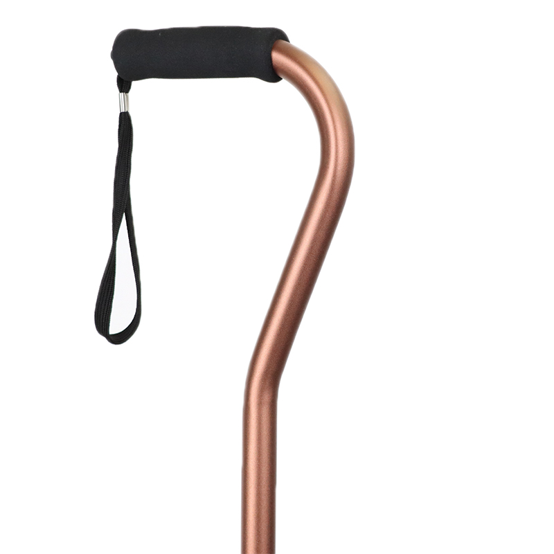 Height-Adjustable Offset Matte Bronze Cane - WalkingSticks.co.uk