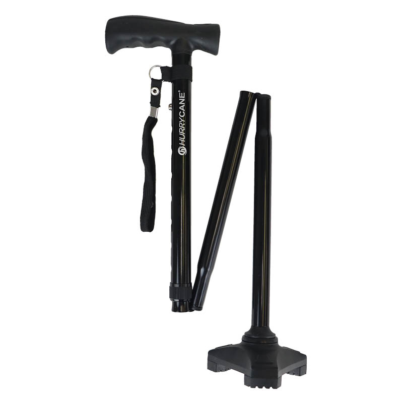 HurryCane Comfort Folding Walking Stick (Black)