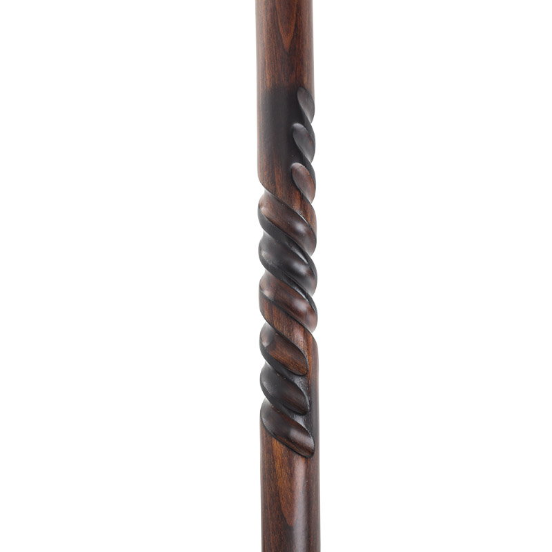 Walking Cane Men Triple Twist Derby Handle with Scorched Cherry Finish