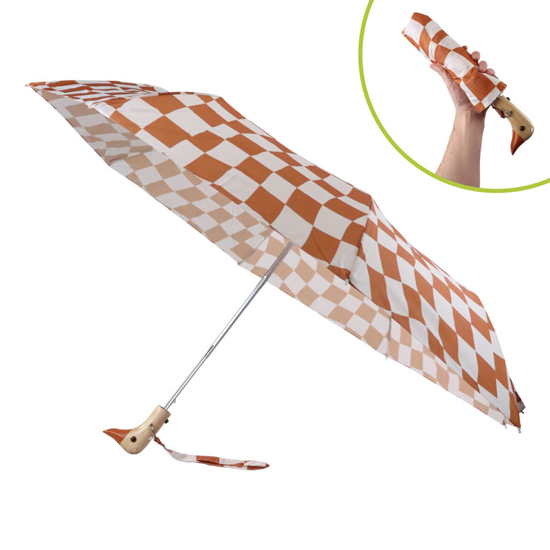 Original Duckhead Folding Eco Umbrella (Peanut Butter Checkers)