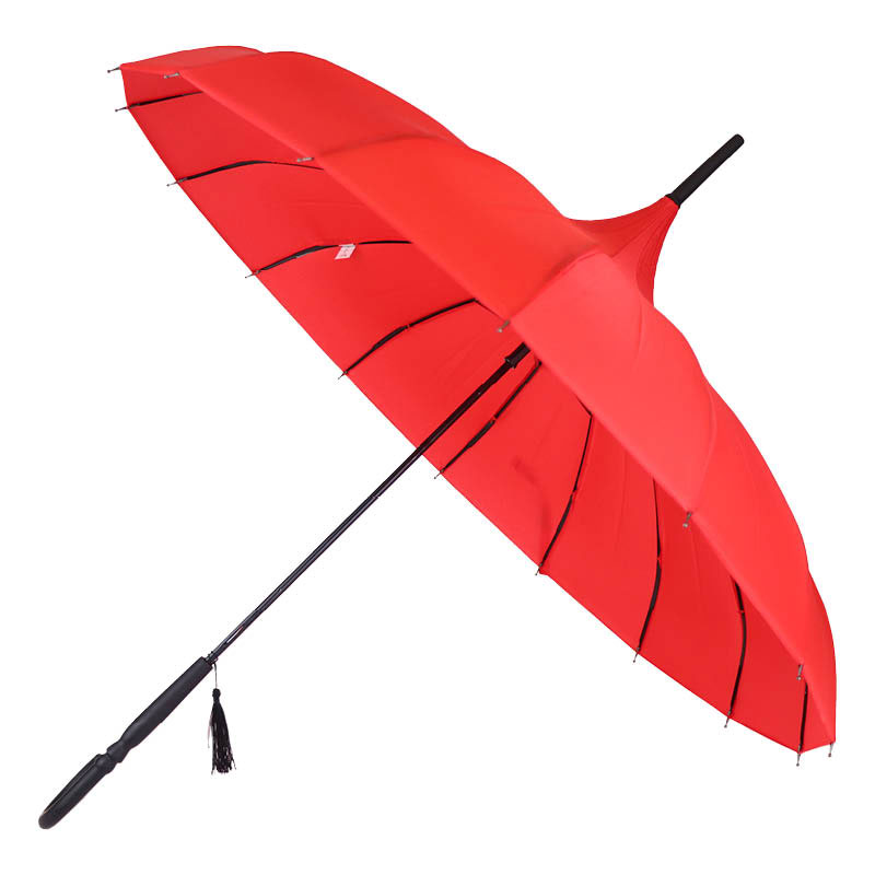 Soake Classic Vintage Pagoda Umbrella (Red)