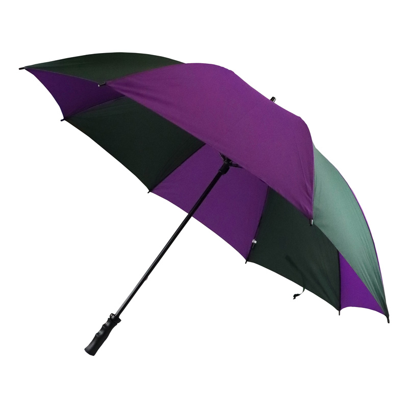 Windproof Large-Canopy Golf Umbrella (Purple and Green)