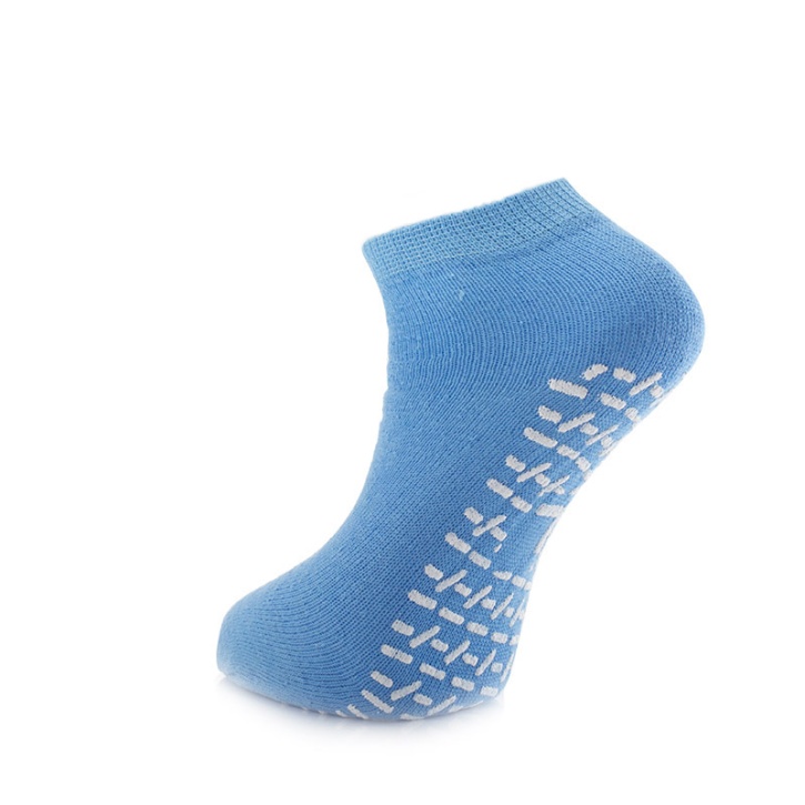 Medline Large Blue Non-Slip Fall-Prevention Slipper Socks (One Pair)