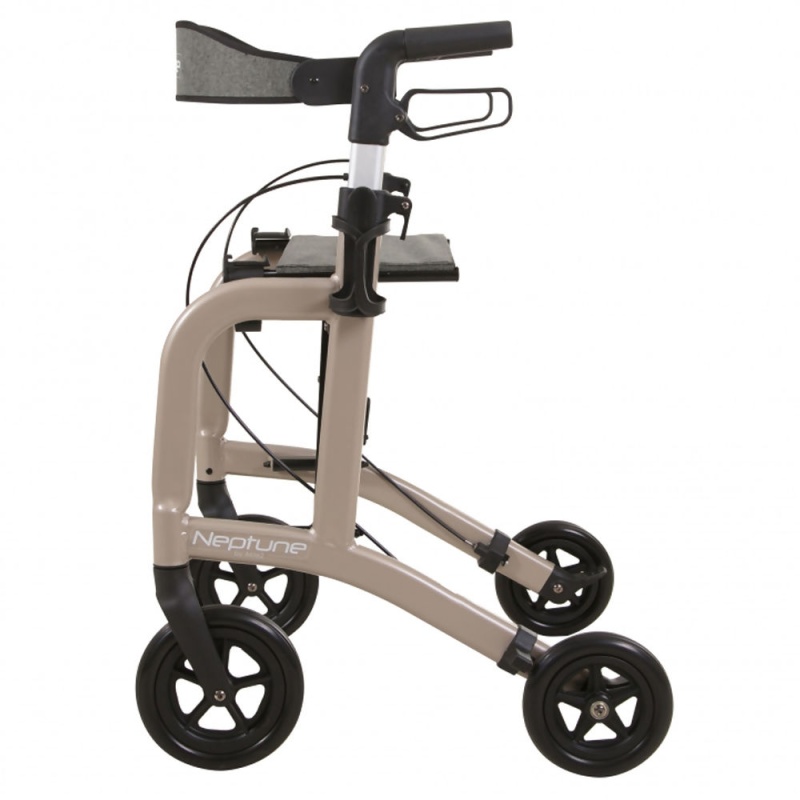 Neptune Lightweight Height-Adjustable Folding Rollator (Champagne)