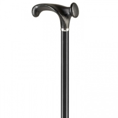 Ossenberg Crutch Handle Adjustable Black Aluminium Walking Stick (Left Hand)