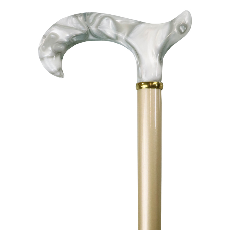 Pearl Marble Effect Derby Walking Cane