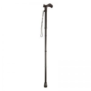 Drive Medical Paisley Black Patterned Folding Walking Cane with Strap