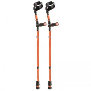 Flexyfoot Standard Open Cuff Orange Crutch WalkingSticks