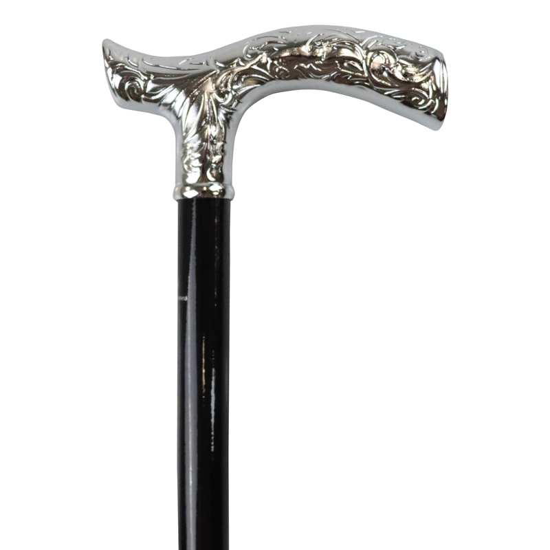 Walking Stick with Chrome Crutch Handle