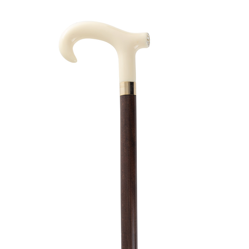 Bamboo Walking Cane with Pearlized Handle, Cool Cane