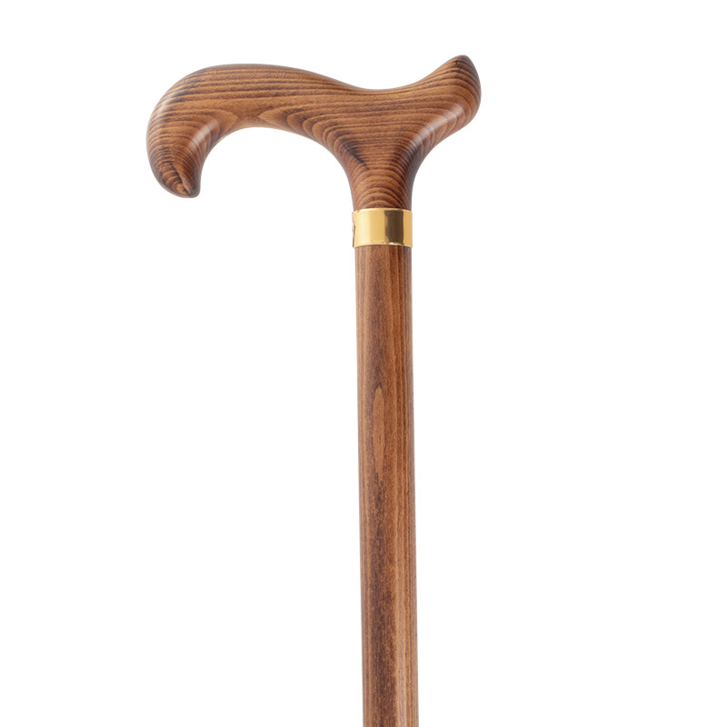 Brass Crutch Boxwood Walking Stick 