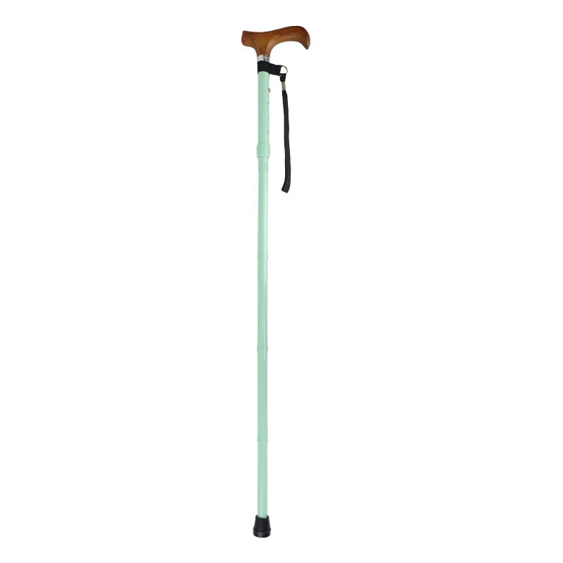 Ziggy Height-Adjustable Compact Folding Aluminium Walking Stick (Pastel Green)