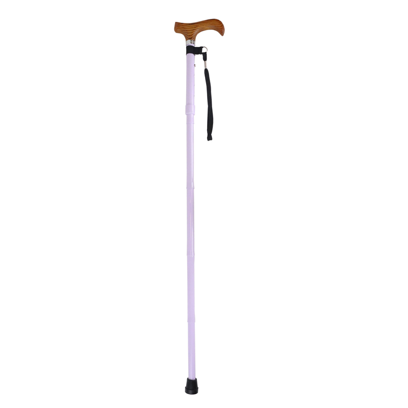 Ziggy Height-Adjustable Compact Folding Aluminium Walking Stick (Pastel Lilac)