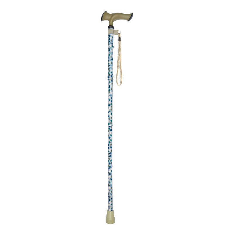 Ziggy Blue Canyon Spots Ergonomic Gel-Handle Folding Walking Stick