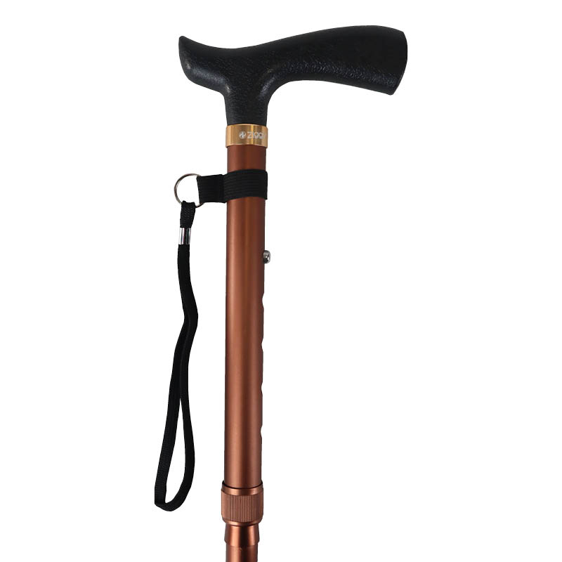 Ziggy Folding Height-Adjustable Bronze Walking Stick