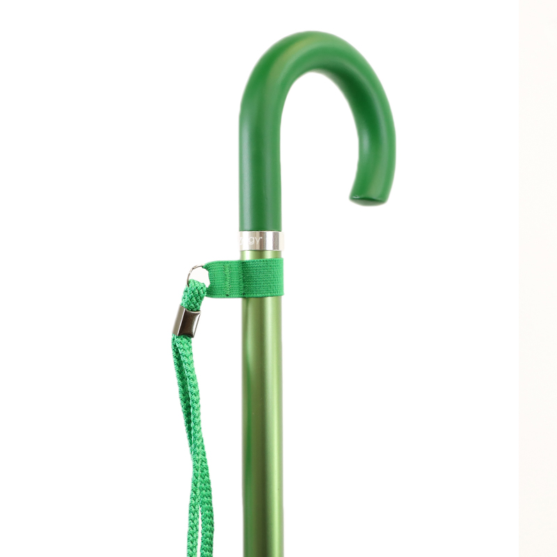Ziggy Green Height-Adjustable Folding Crook-Handle Walking Stick