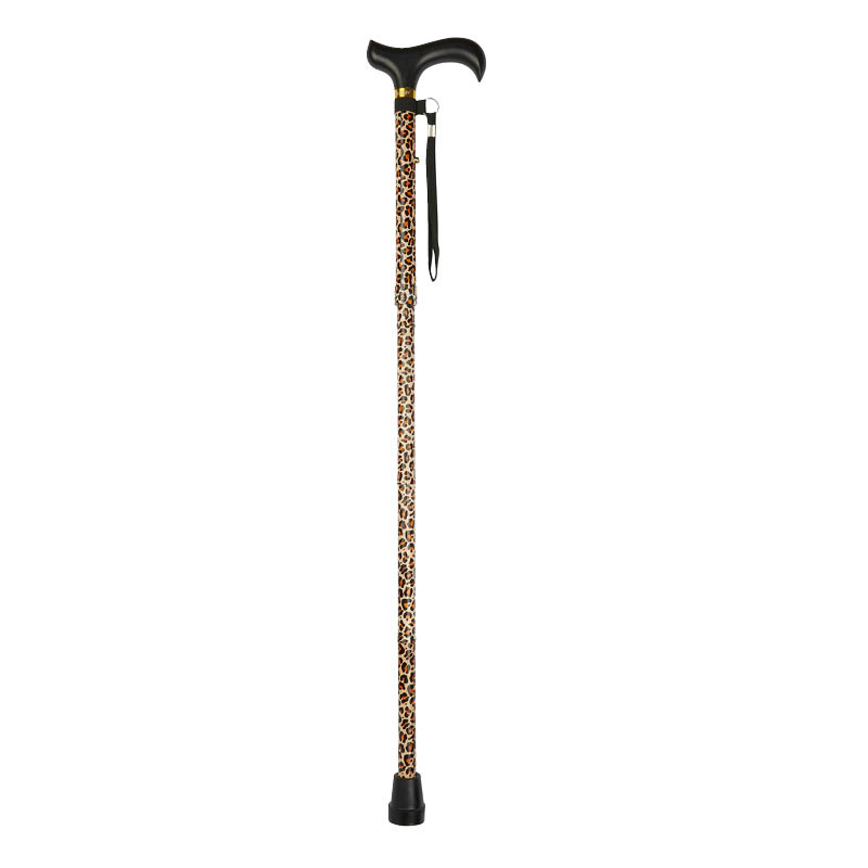 Ziggy Leopard Print Folding Adjustable Walking Stick