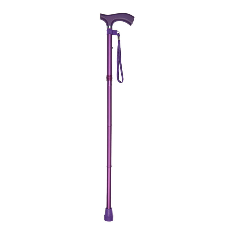 Ziggy Purple Metallic Crutch Handle Folding Adjustable Walking Stick